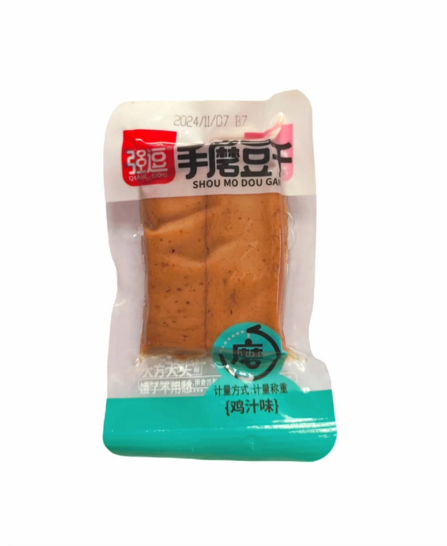 强逗手磨豆干（鸡汁味）3小包约80g 1份/份豆干同城送
