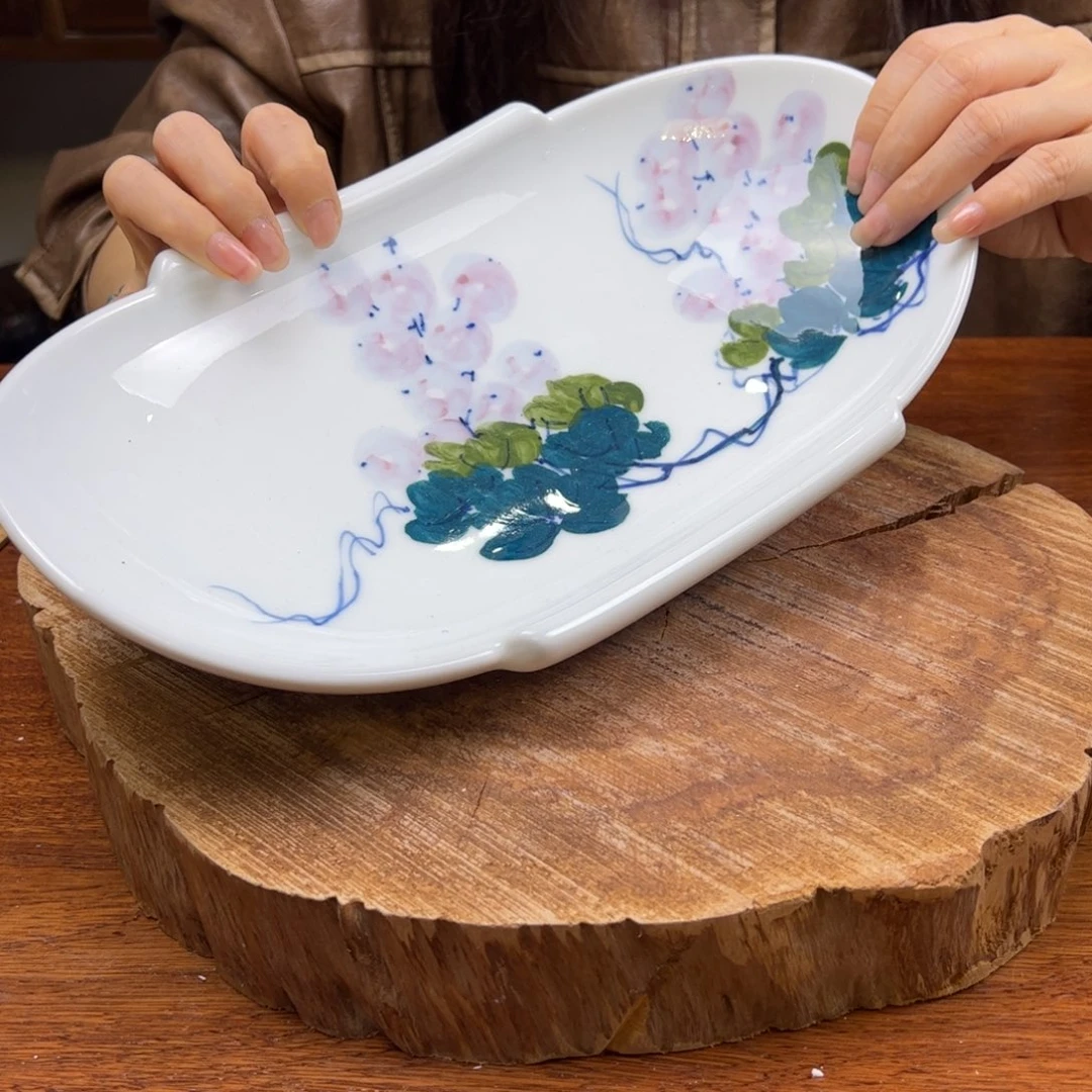 瓷片景德镇陶瓷手工手绘制作
