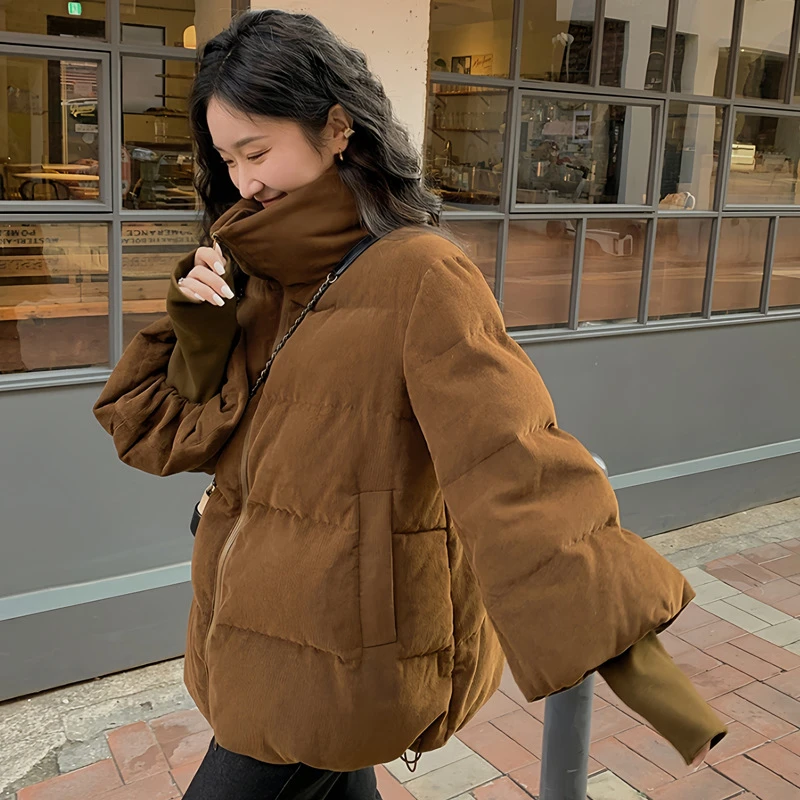2025年新款棉服女冬短款宽松加厚小个子外套韩版棉袄洋气小众棉衣