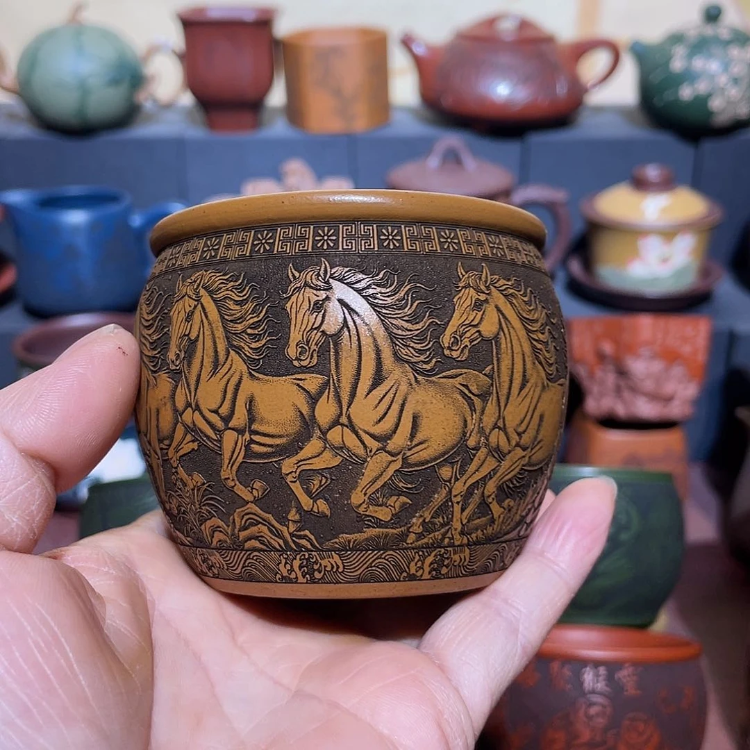 原矿紫砂手工主人杯