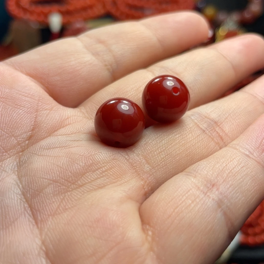 一***6南红玛瑙未镶嵌珠子12mm