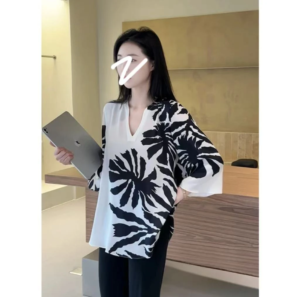 【现货】【张柒柒】 新款夏季轻薄上衣女士时尚设计师款小衫