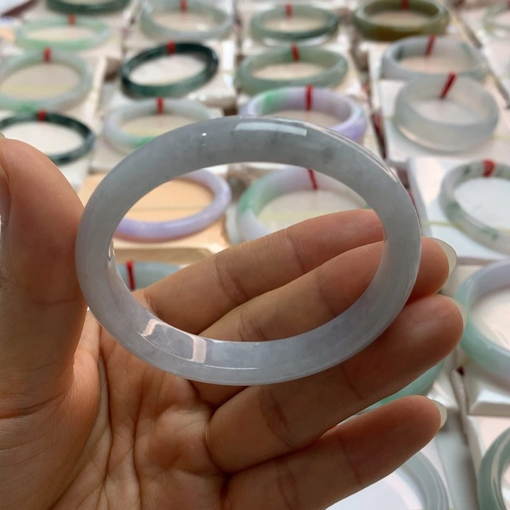 翡翠未镶嵌手镯冰乌鸡54