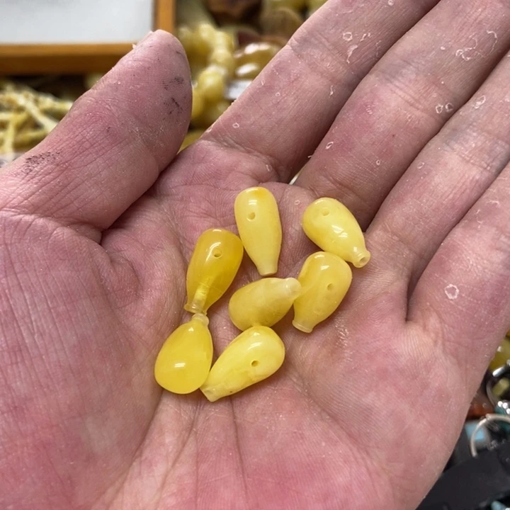 银S925镶嵌蜜蜡裸石多样性发货其一