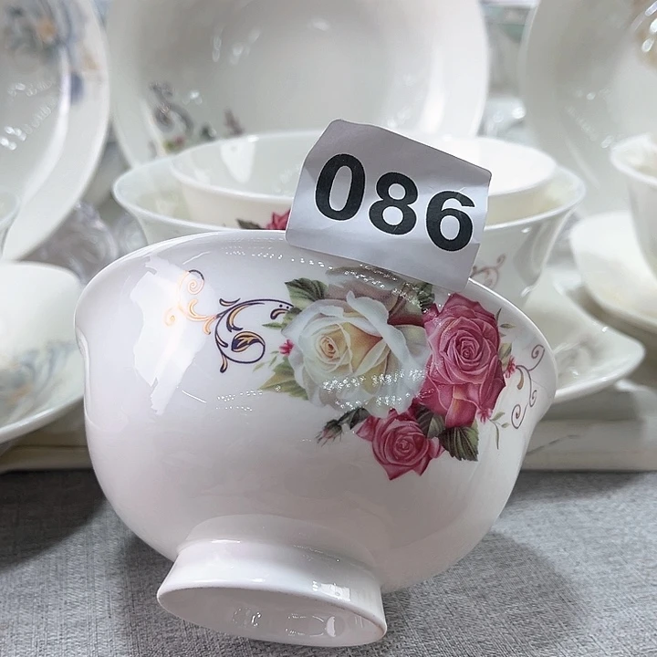 景德镇陶瓷饭碗四点五寸十个