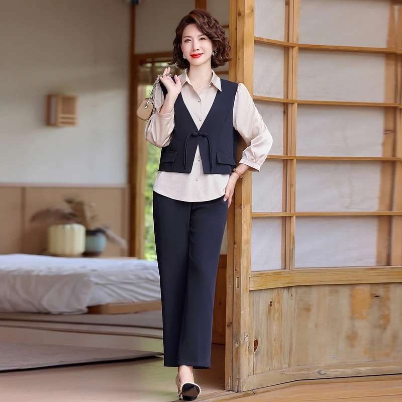 40-60岁中年妈妈气质新款减龄套装洋气日常高档穿搭春装洋气穿搭