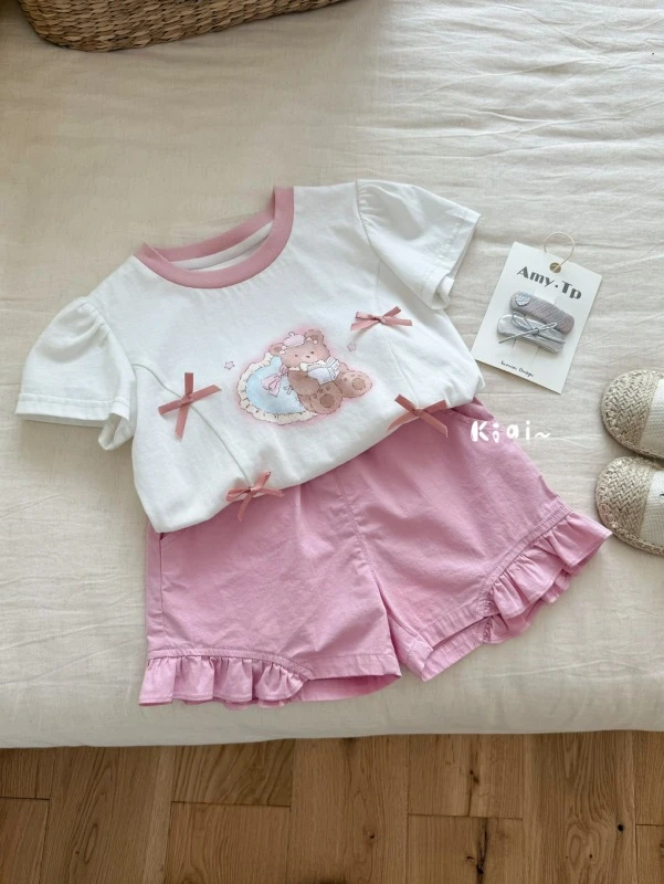 AC252~KiAi·25夏~卡通蝴蝶结短袖823168