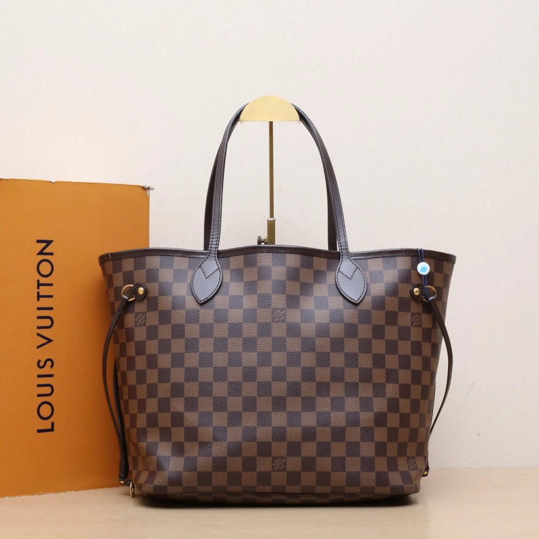 95新 LouisVuitton/路易威登 【攀攀】Neverfull 中号配子袋 手提包