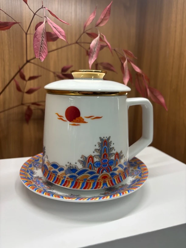 摘要*精美釉上彩水杯四件套（原厂）