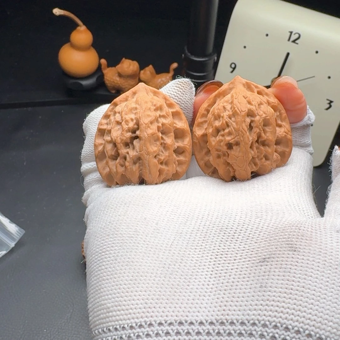 文玩核桃把件37梨木台1