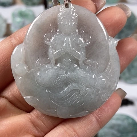 翡翠颈饰未镶嵌普贤菩萨福利