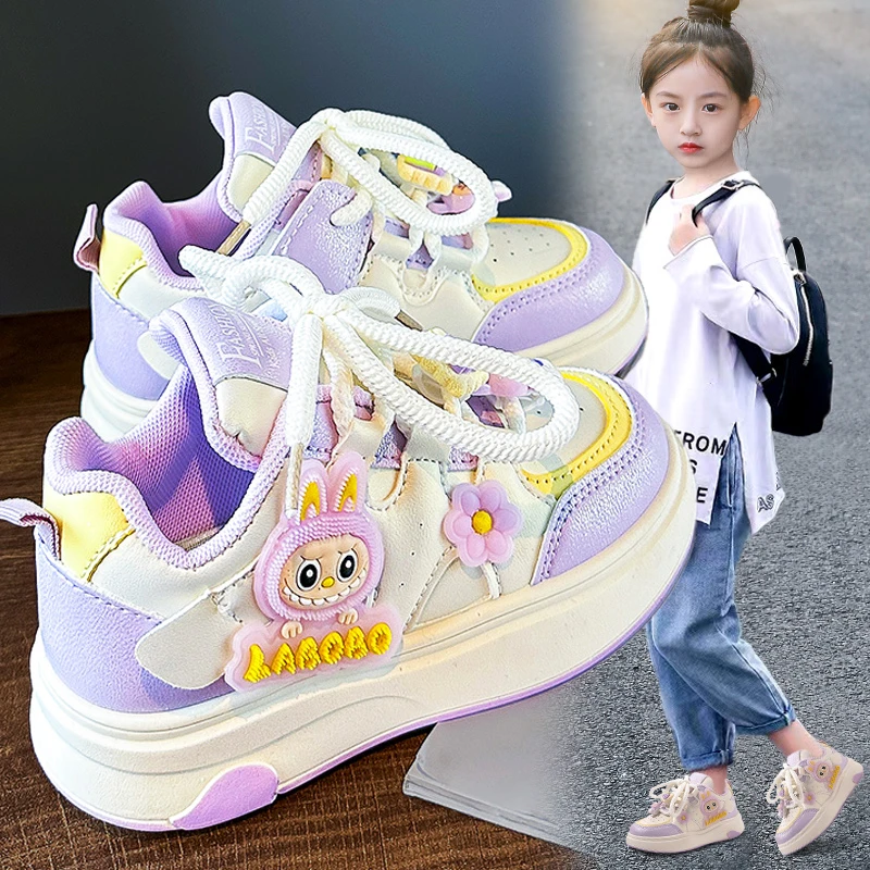 安踏联名UOSU拉布布女童鞋子秋季2025新款儿童运动鞋时尚轻便女