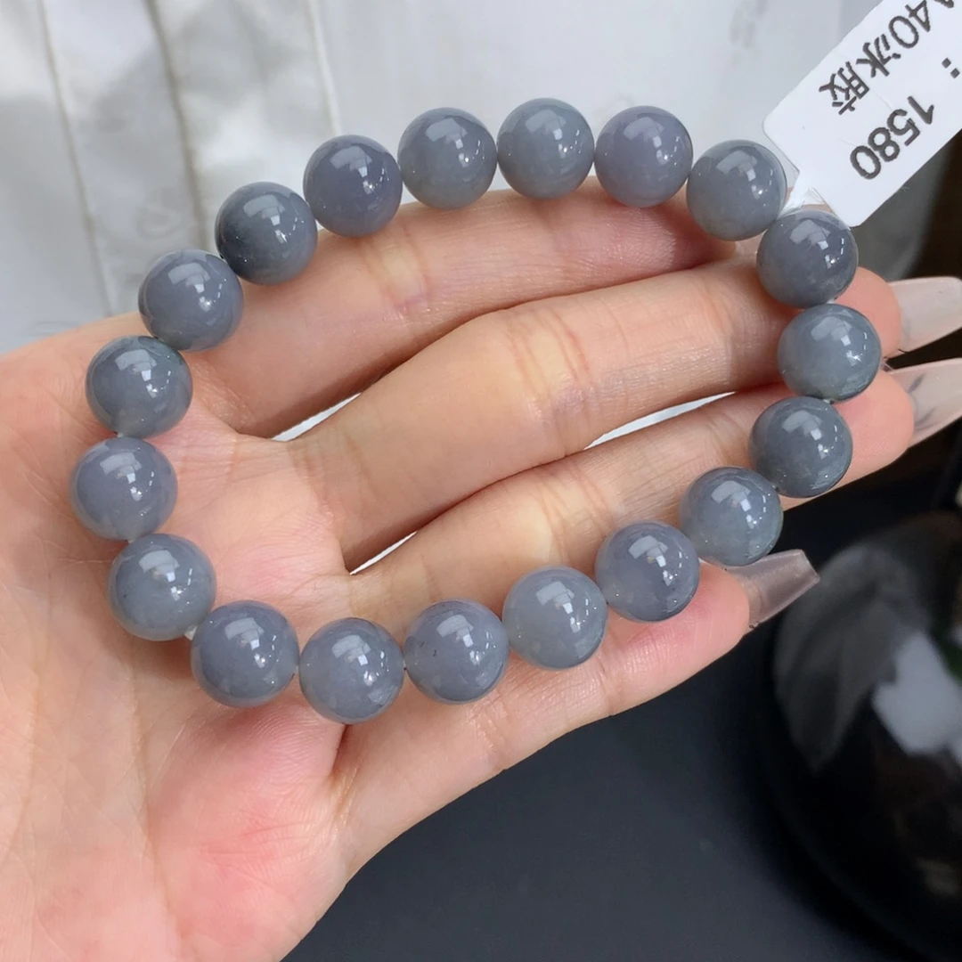 翡翠手链未镶嵌卡10胶润乌鸡手串