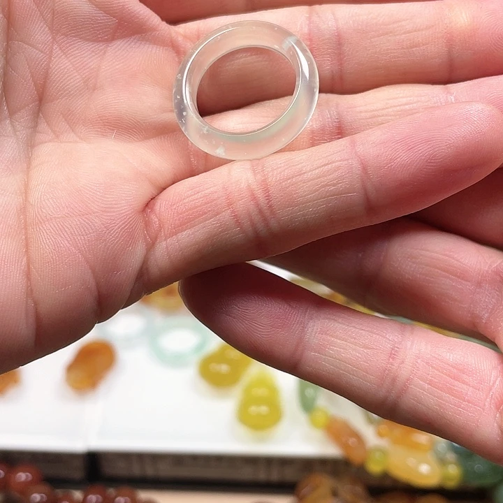 蛇纹石玉戒指未镶嵌刹*