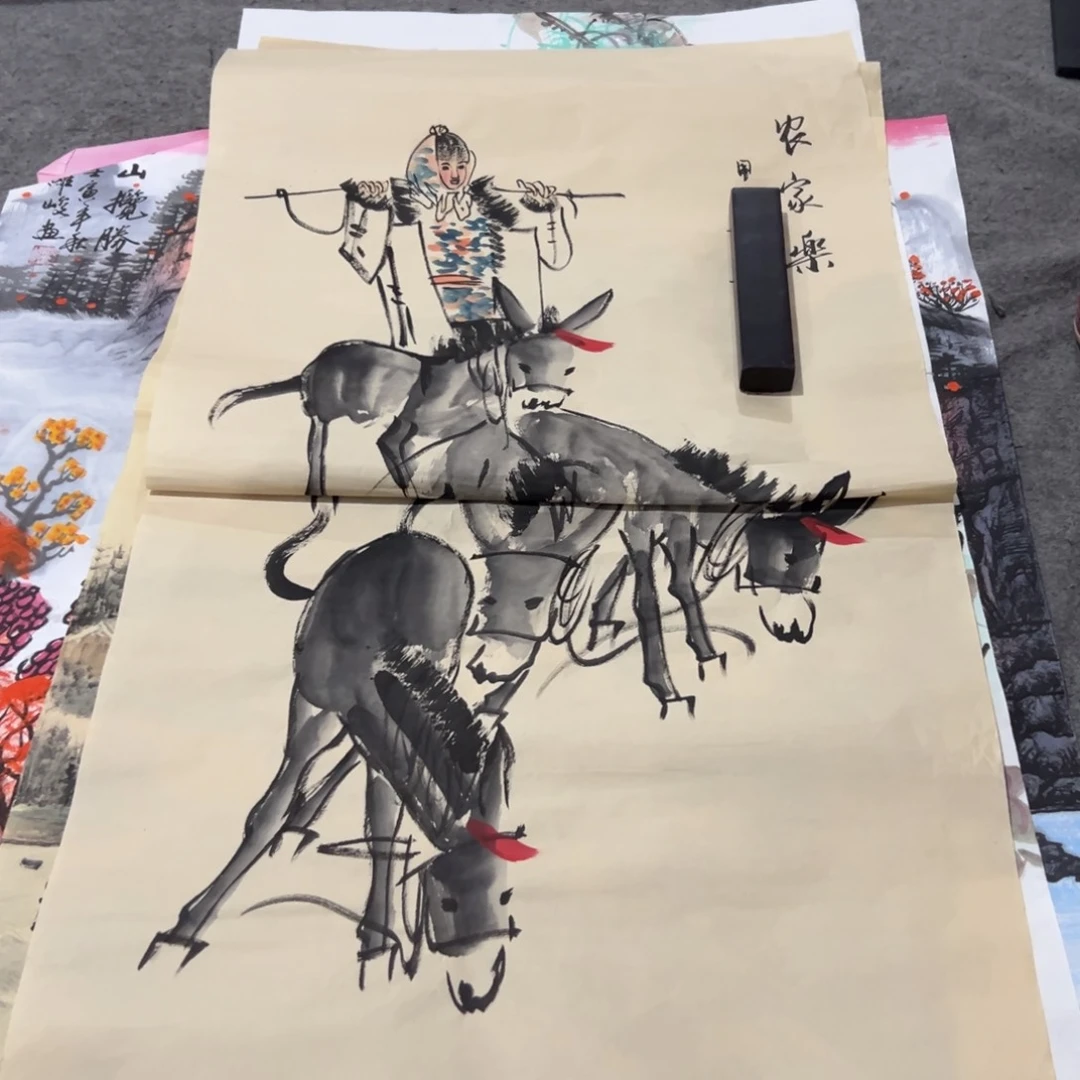 国画国画作品画心一张