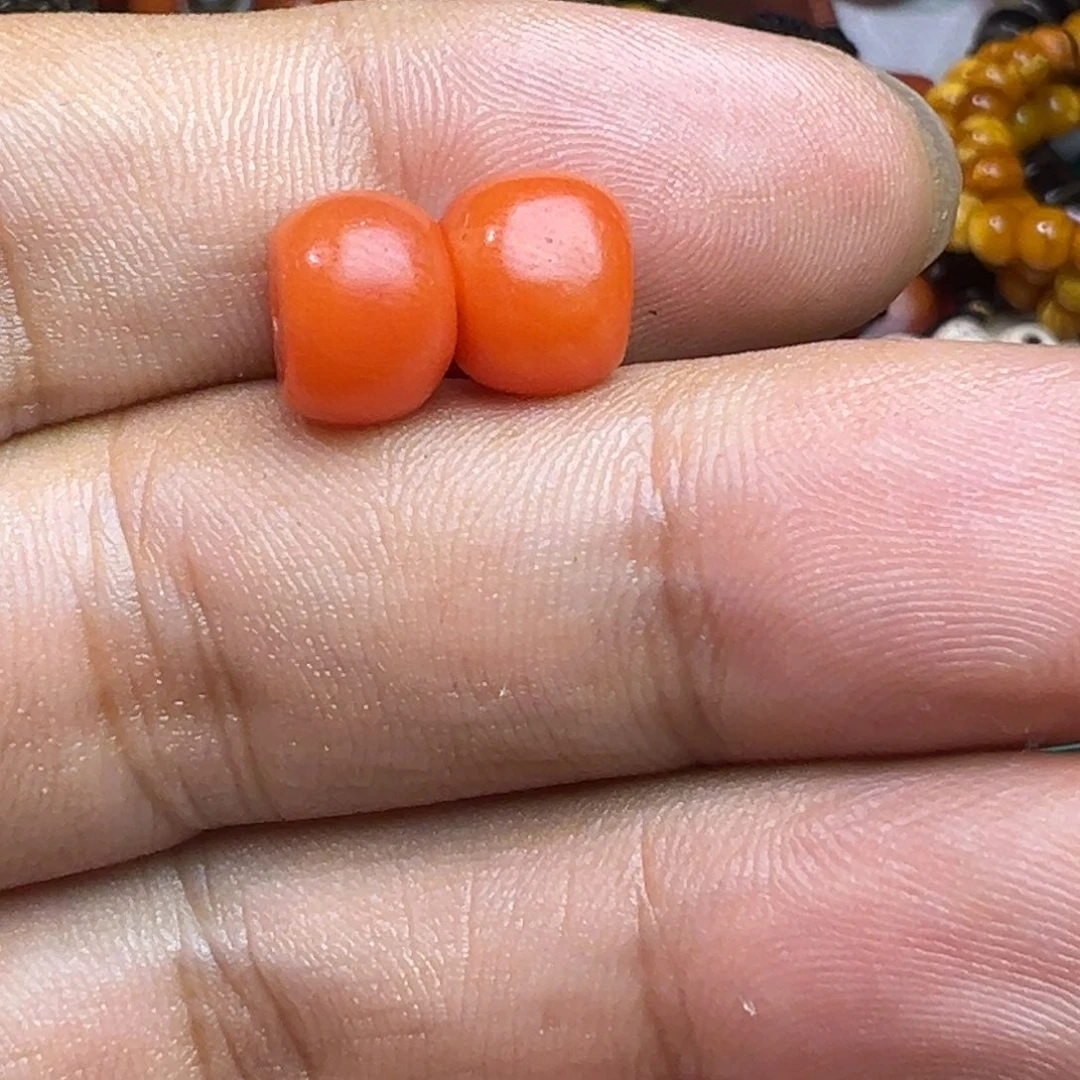 玛瑙/玉髓散珠1.0陪珠老甘南红