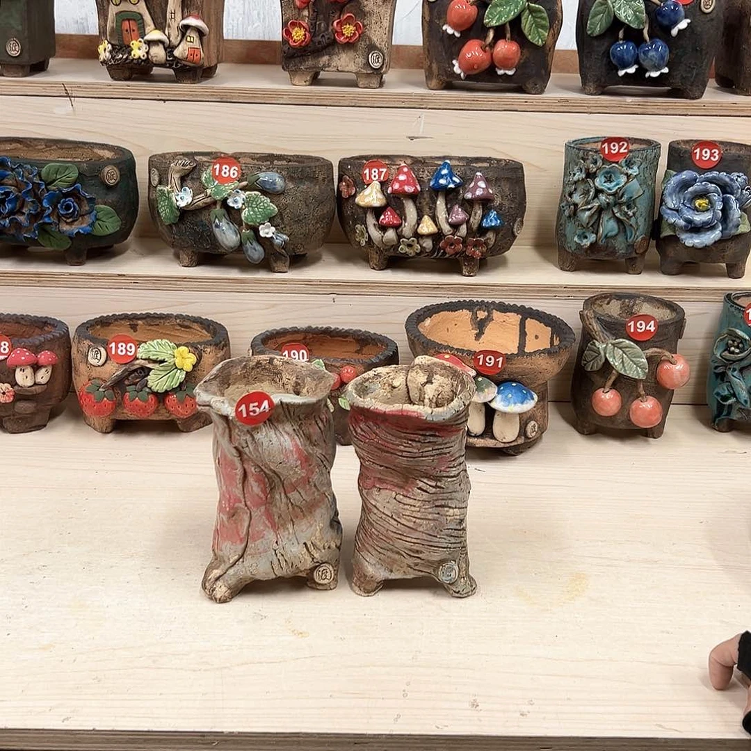 紫砂花盆往****?154号两个内口8外高17