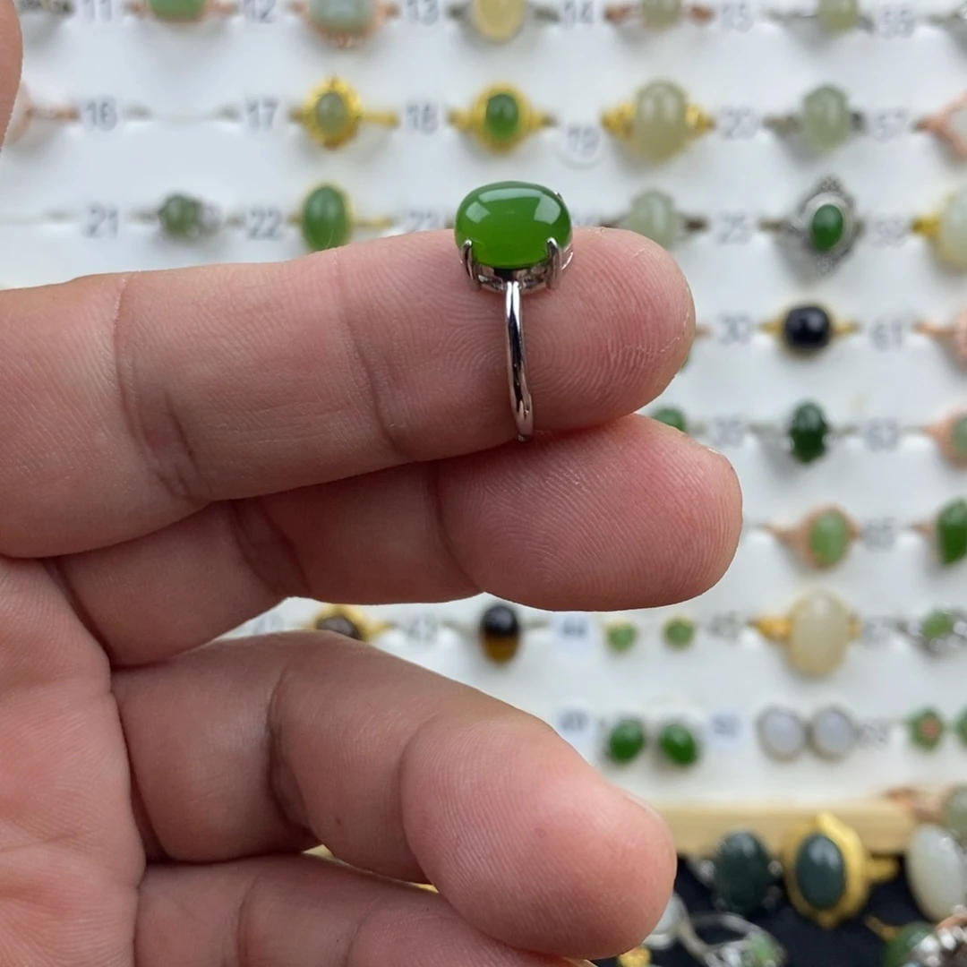 和田玉（碧玉）未镶嵌戒指