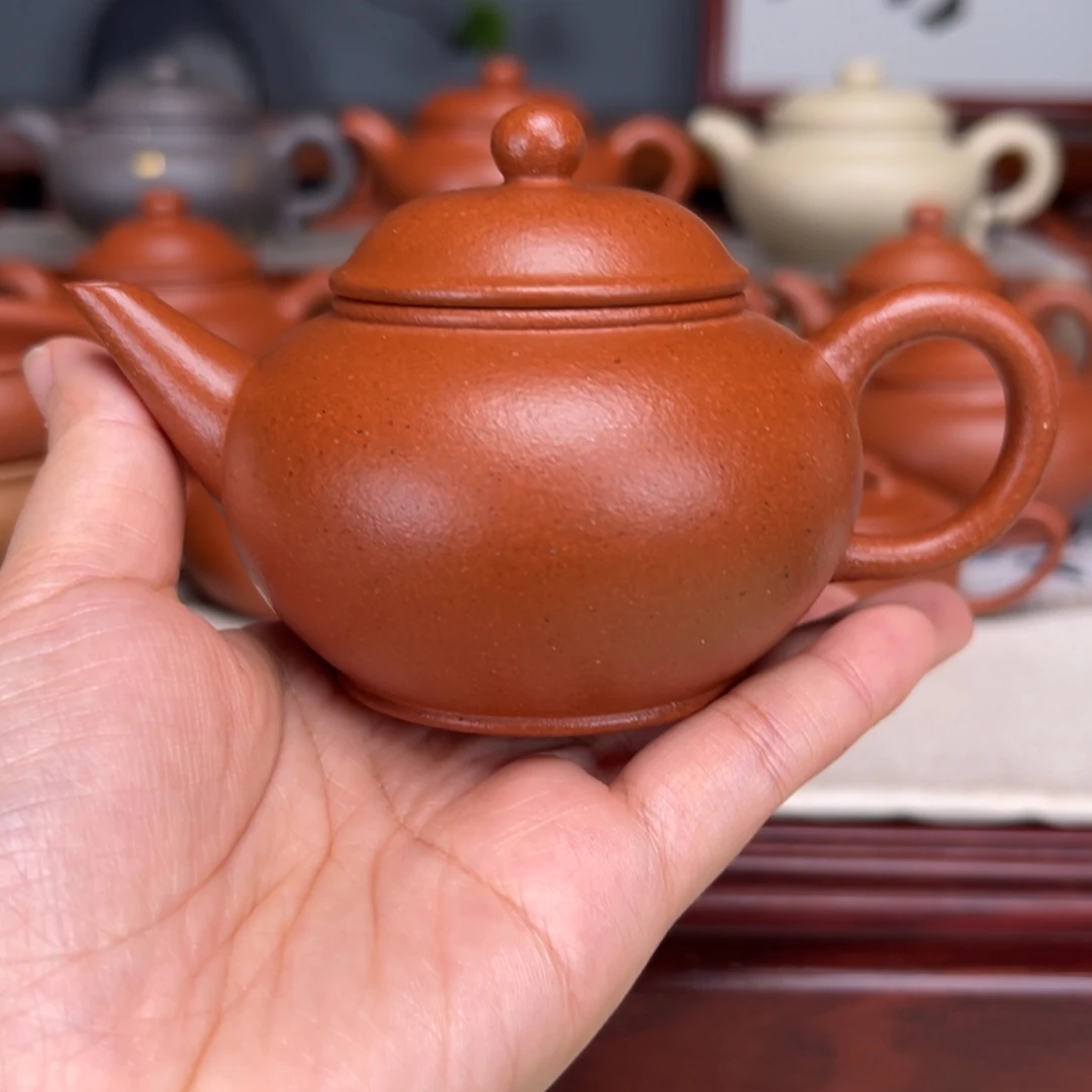 紫砂茶壶宝山红泥160