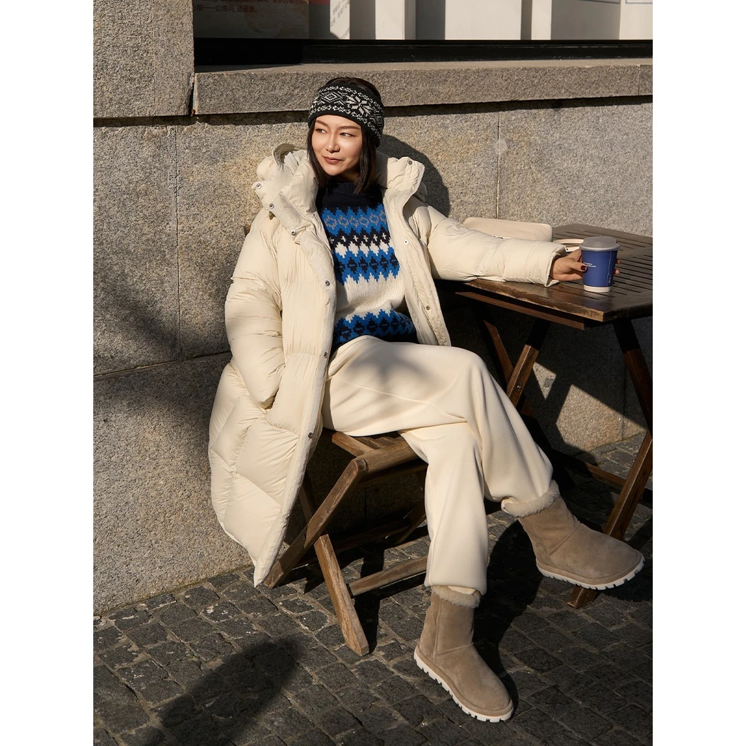 TOFOD 北纬45°白金鹅 羽绒服 加厚中长款外套 T24C222