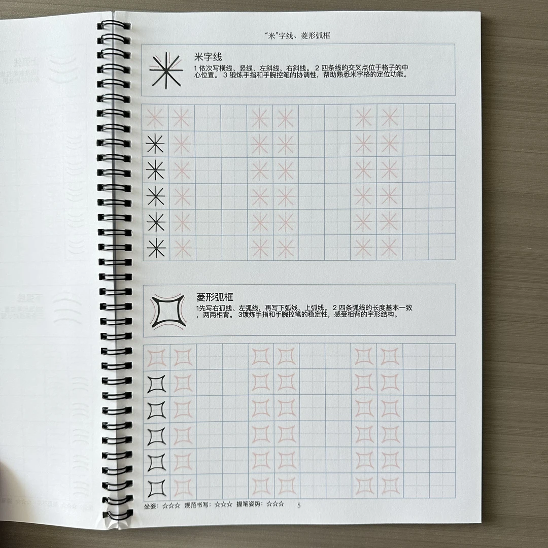 练字帖笔画偏旁部首笔顺学生成人硬笔书法字体点阵控笔练习