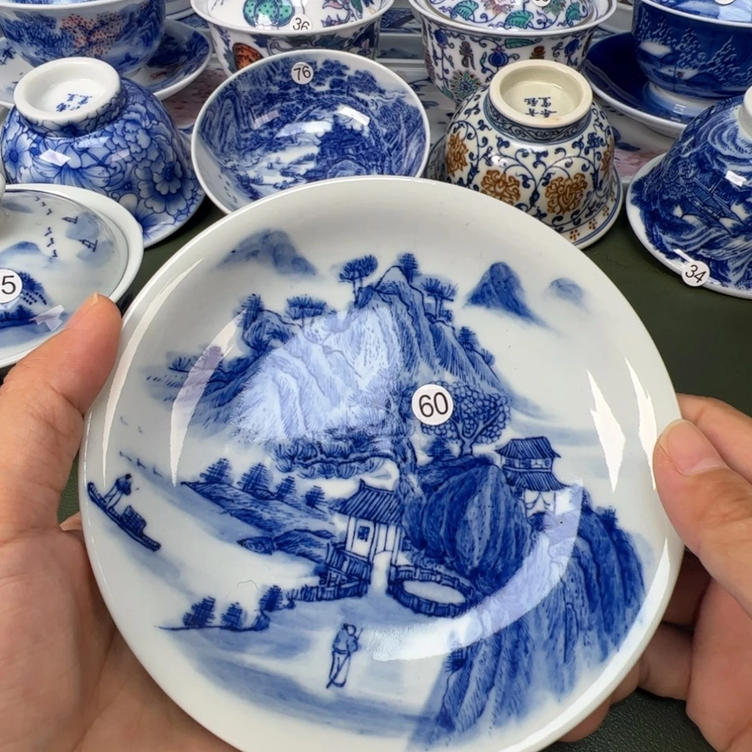 景德镇纯手工纯手绘茶具木木60