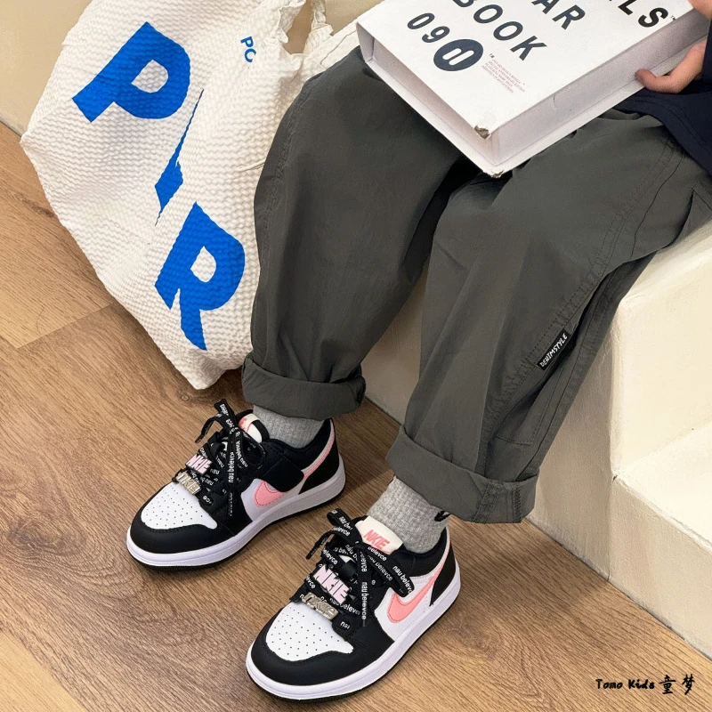 TomoKids【Black Pink】童鞋韩系风儿童夏季鞋子百搭休闲儿童鞋防滑
