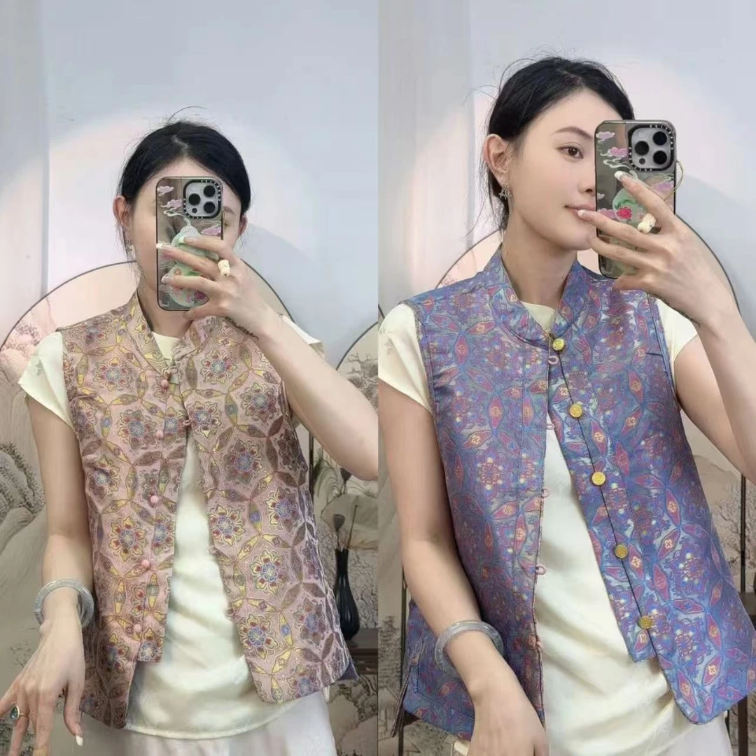 (陈陈家）（敦煌宝相花）新中式国风马甲