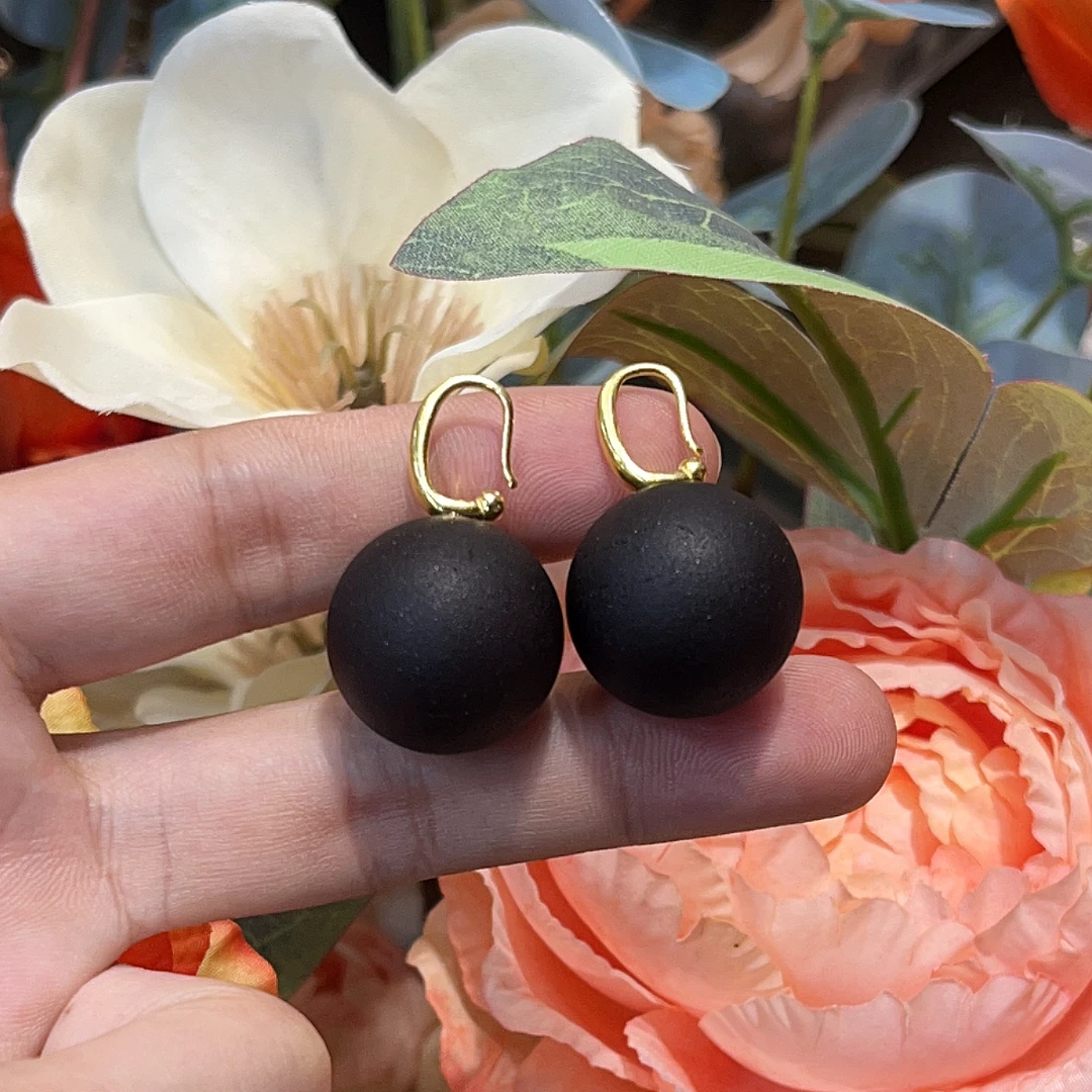 曼曼珠宝翳珀耳钩20-21mm（微瑕福利）