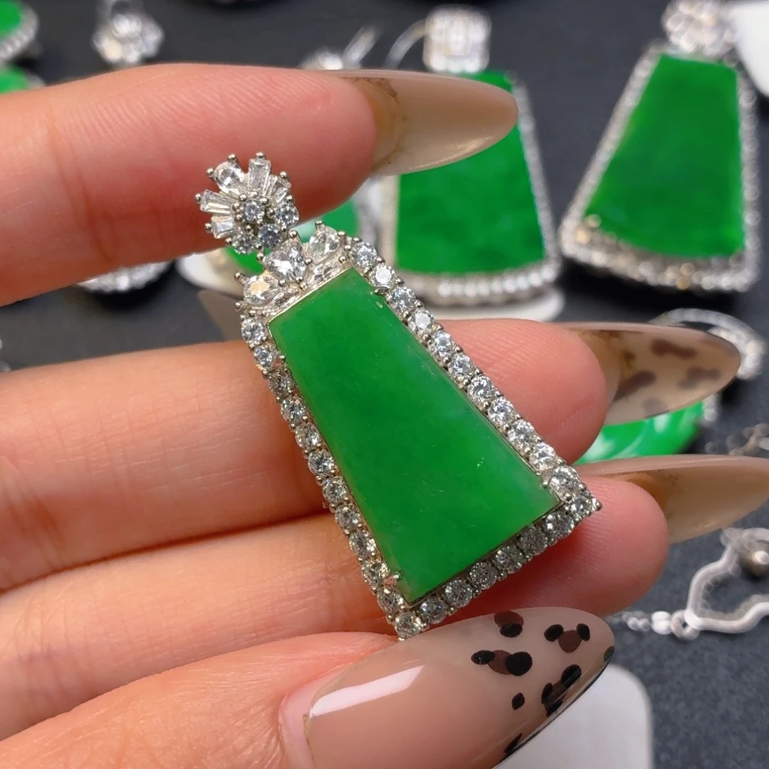 翡翠银S925镶嵌颈饰