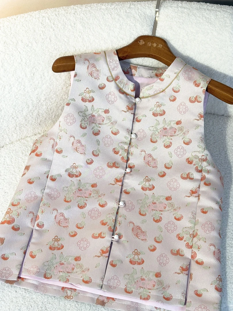 【柿柿如意马甲】#夏季高级感气质时尚简约减龄国风新中式马夹外穿