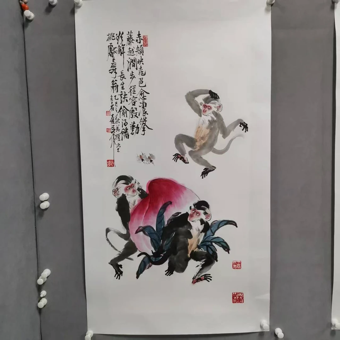 锦泉斋岳喜友亲笔手绘三尺国画作品yxy6