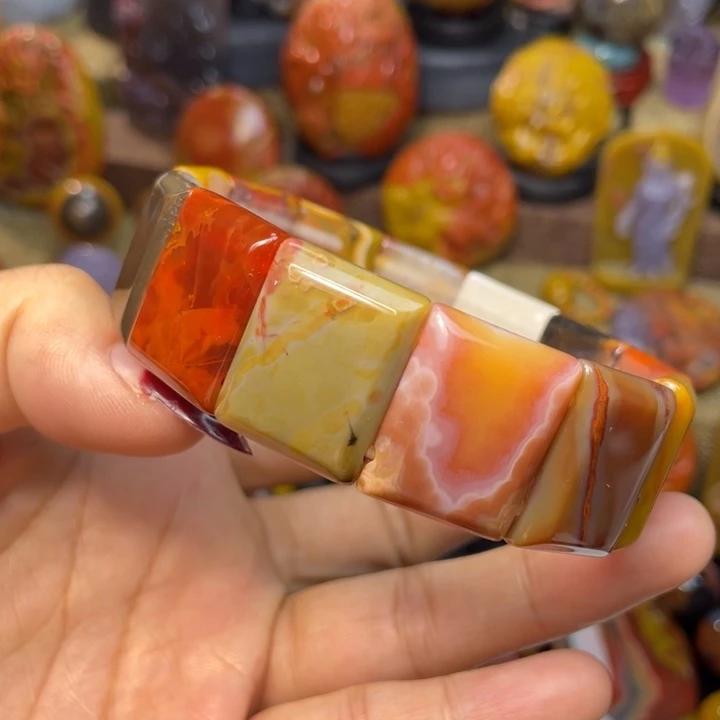 玛瑙/玉髓未镶嵌珠宝奇石尚品多宝手牌588