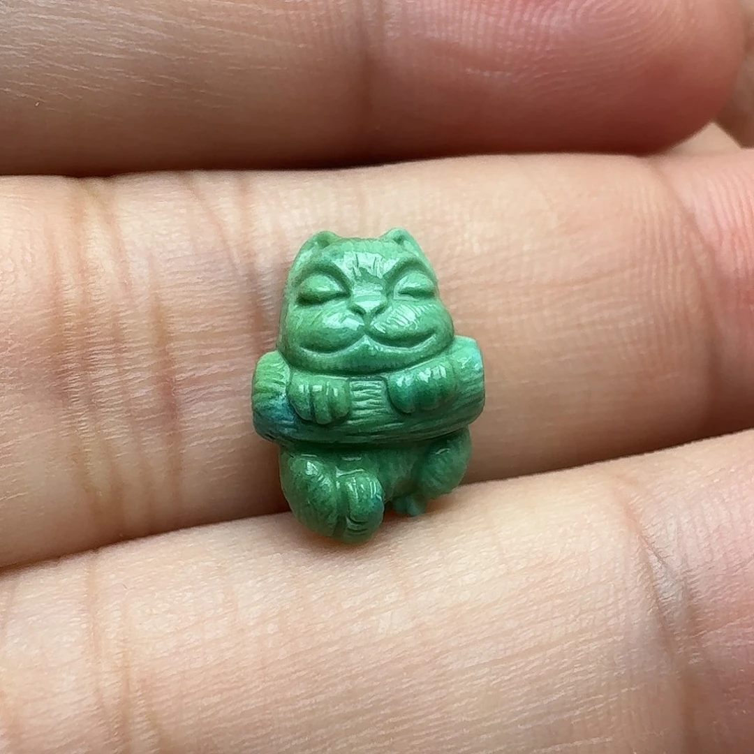 未镶嵌绿松石小猫咪