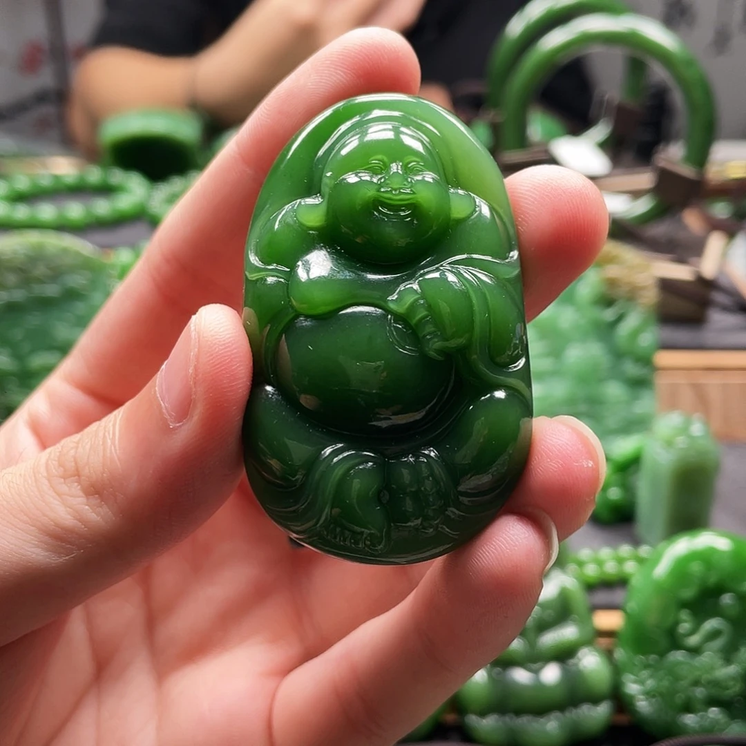 和田玉（碧玉）未镶嵌颈饰吃*侠