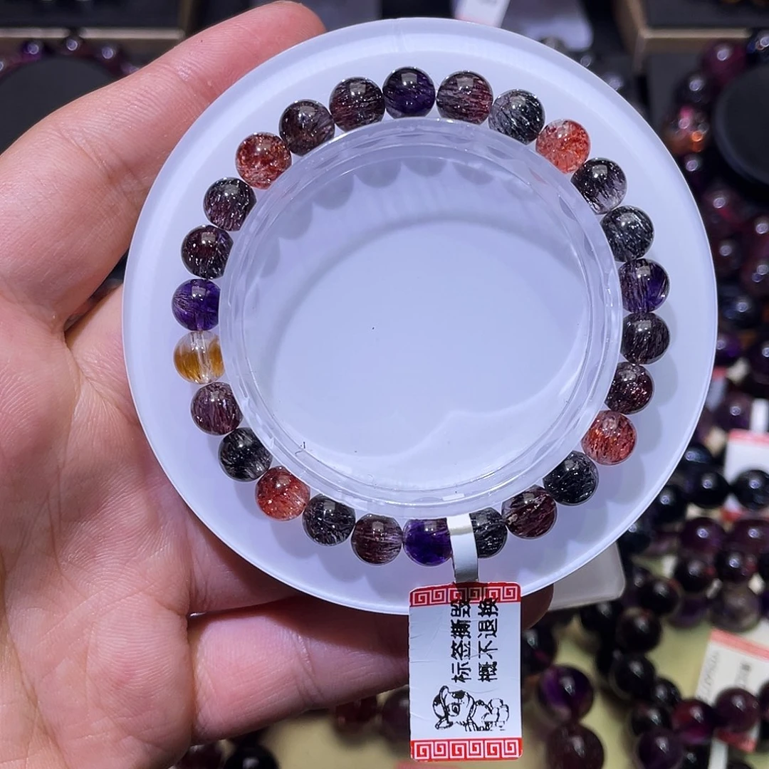 水晶手链未镶嵌黑加仑7.3