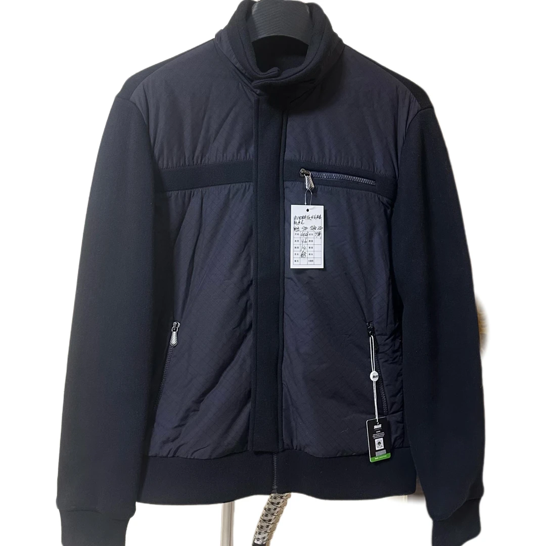 99新 BOTTEGA VENETA/葆蝶家 Z02Bv羊毛拼接尼龙立领夹克/48/99