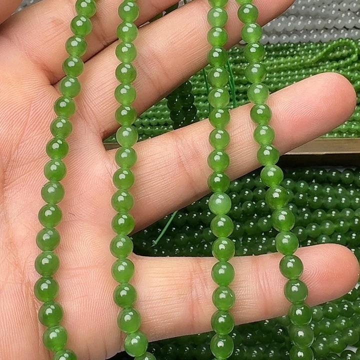 和田玉未镶嵌颈饰碧玉冰阳绿卡6