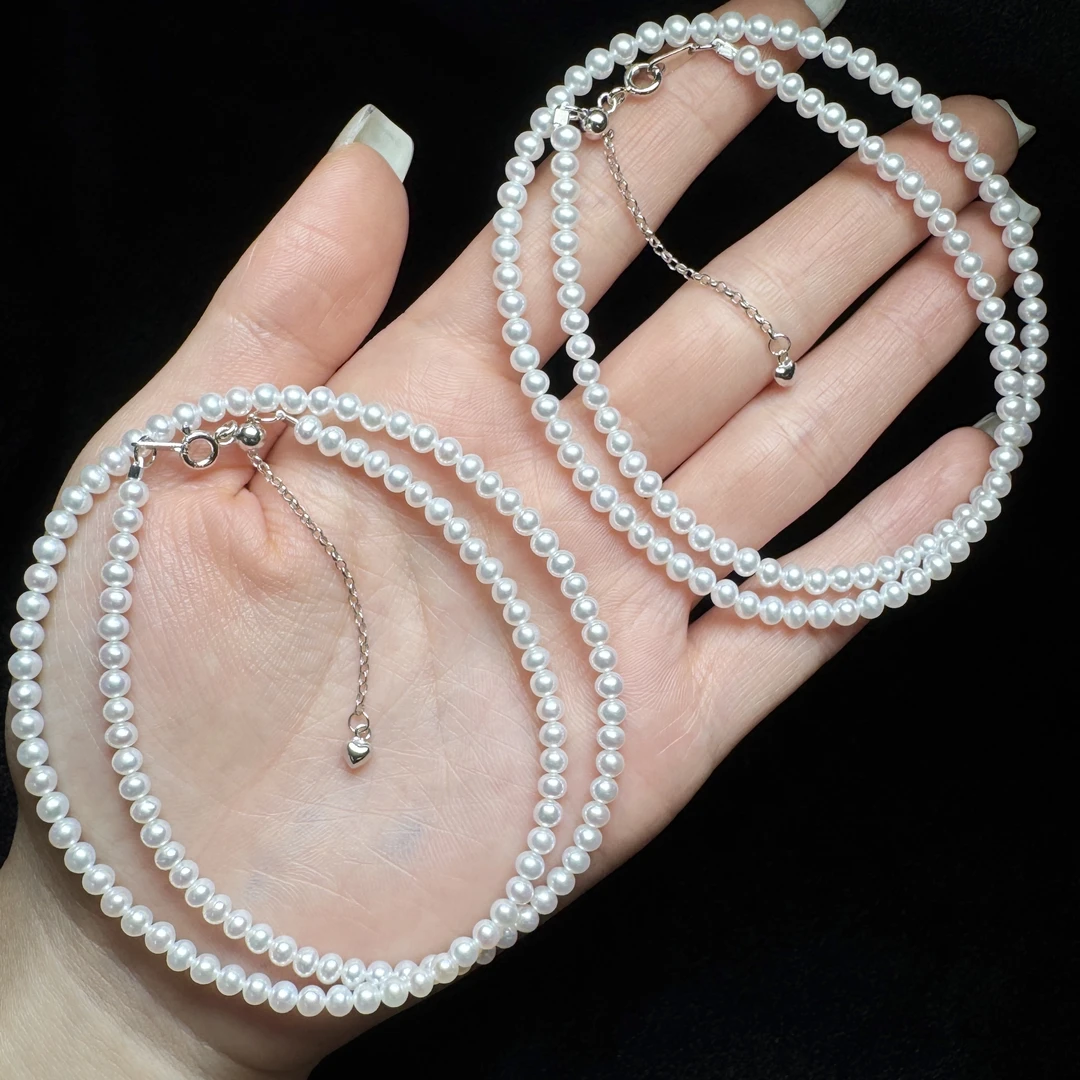 【云上叙】S925银淡水珍珠项链-多样性发一件-3.5mm-V19232-P（商城）