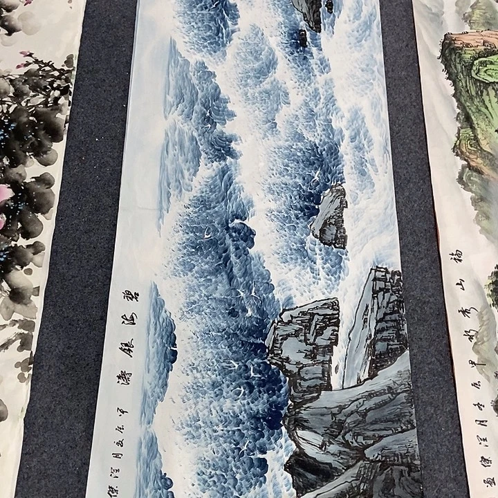 国画小六尺大海一幅