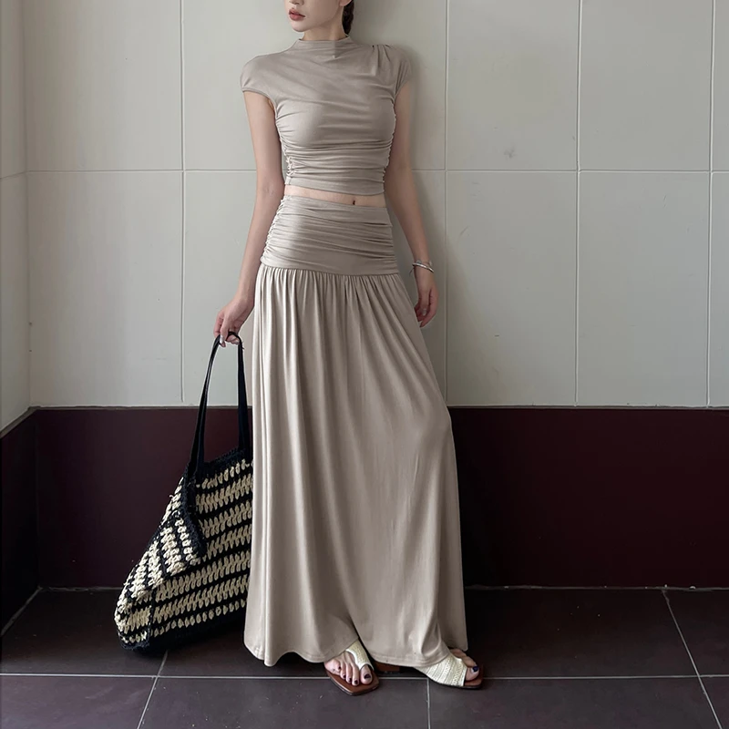 【南法假日】裙子女款爆款2025新款高级感轻熟上衣半身长裙两件套女