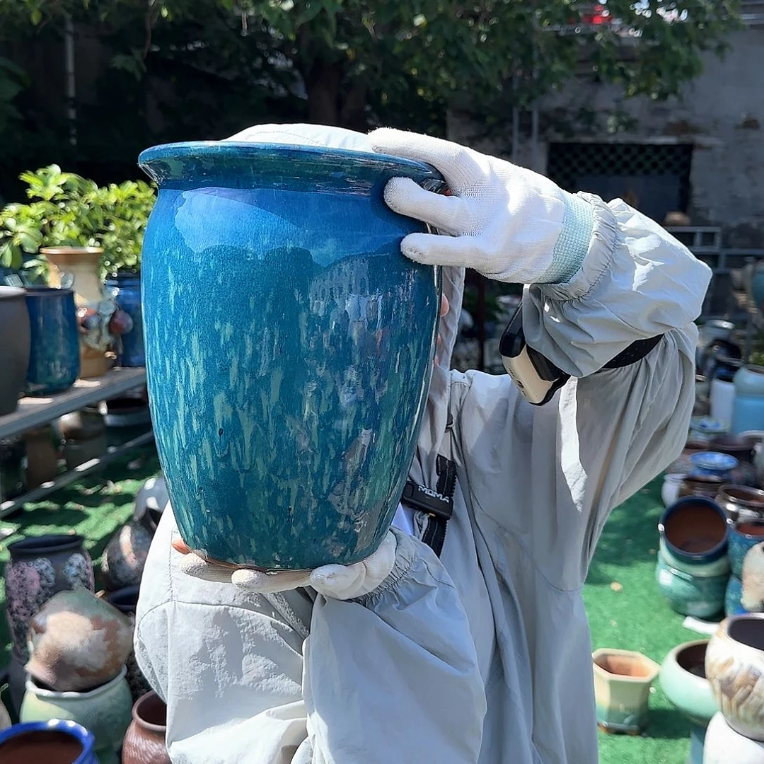 紫砂花盆王嫂花盆0613-庆1高25口20