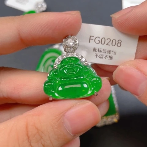 【闪购商品】颈饰银S925镶嵌翡翠翡翠