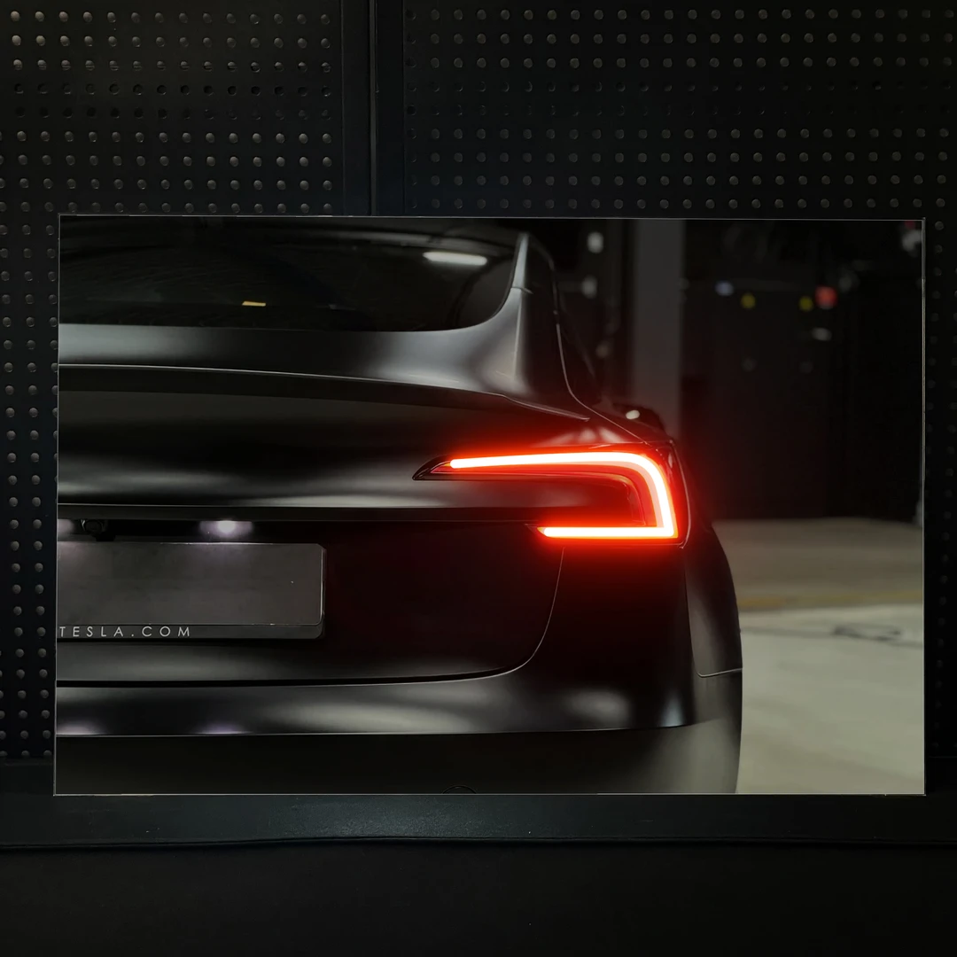 【特斯拉】汽车壁画发光尾灯卧室挂画车灯遥控炫酷摆件装饰灯画