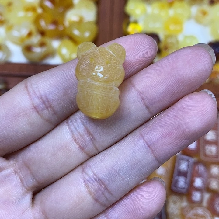 吊坠橄榄核原皮雪糕熊103