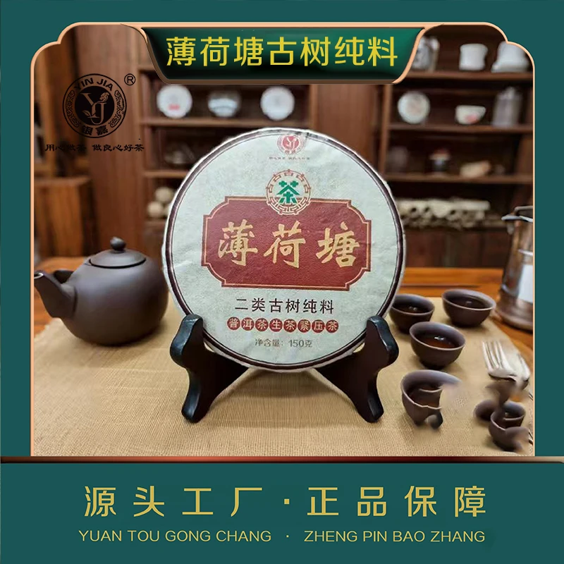 云南二类古树薄荷塘纯料生茶饼茶150g/饼