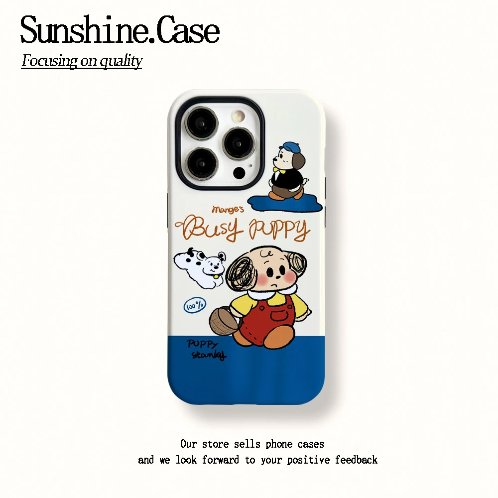 菲林二合一适用苹果华为vivo小米oppo手机壳拎筐小狗15PRO/14