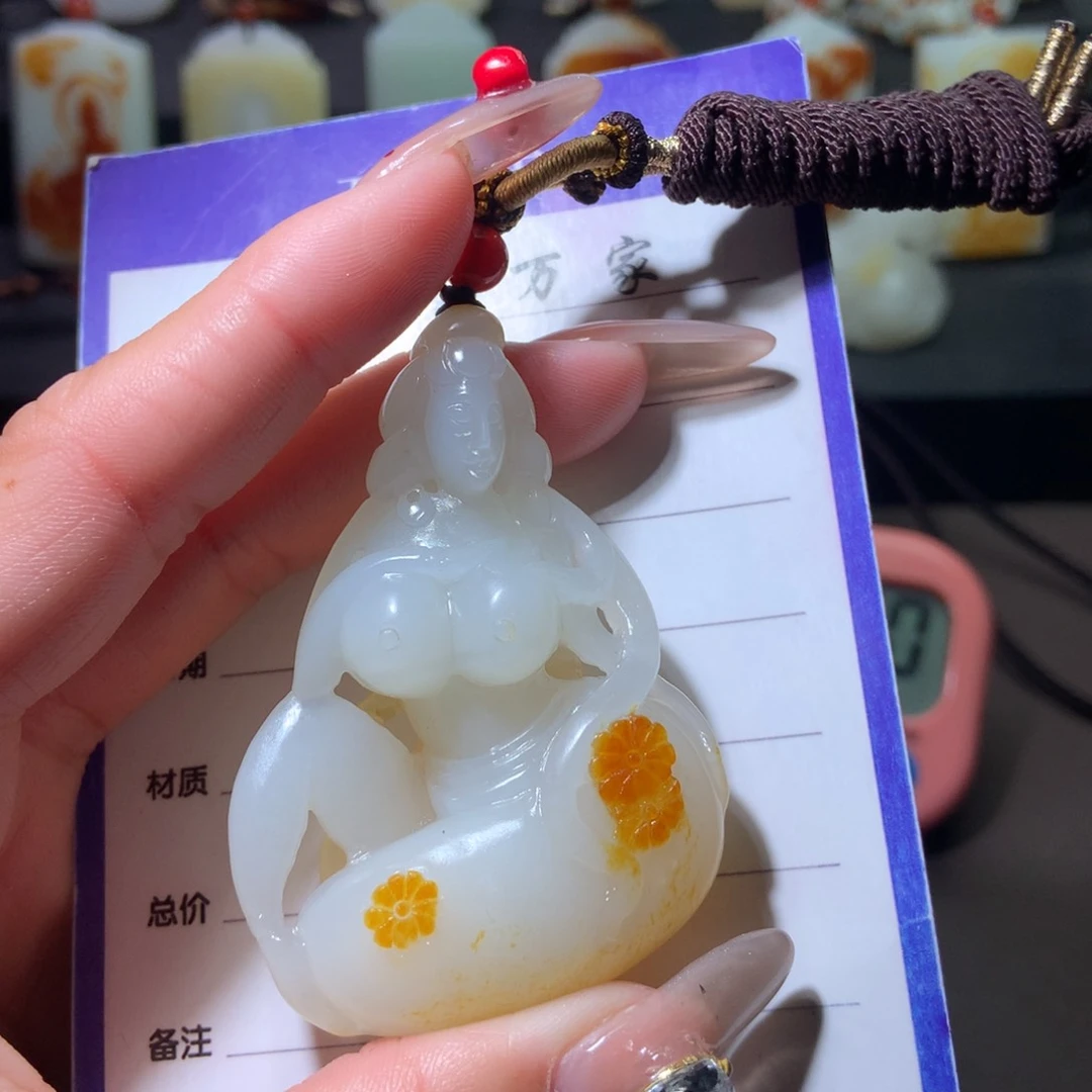 和田玉挂件未镶嵌龙**贵