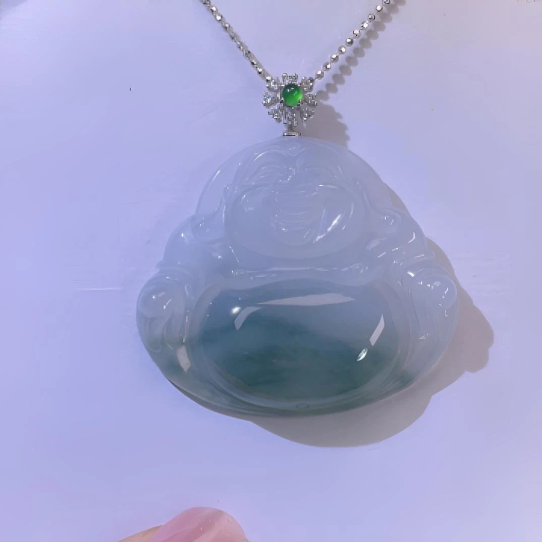 缅甸翡翠佛公吊坠