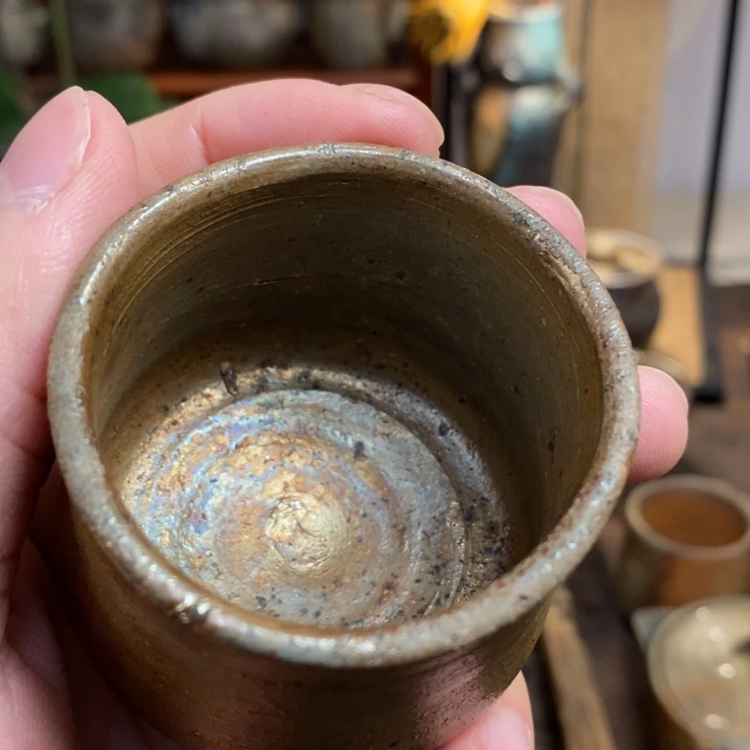 备前烧柴烧茶具邵*金杯子
